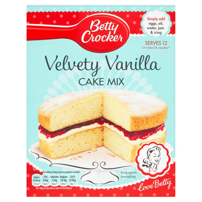 Betty Crocker Velvety Vanilla Cake Mix 425g