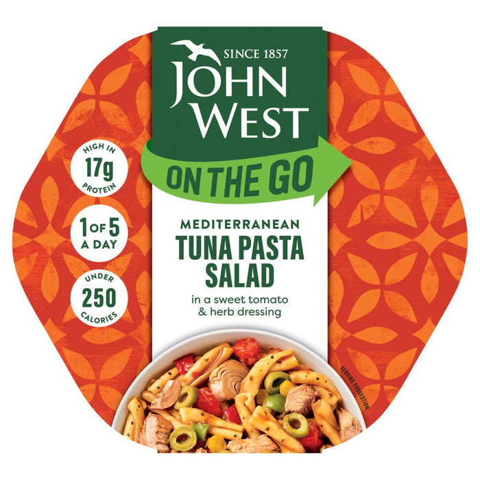 John West On The Go Mediterranean Tuna Pasta Salad 220g (Case of 6)