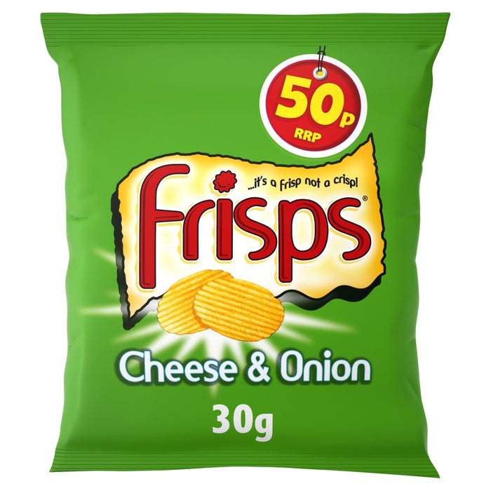 Frisps Cheese & Onion Snacks, 30g (Box of 30)