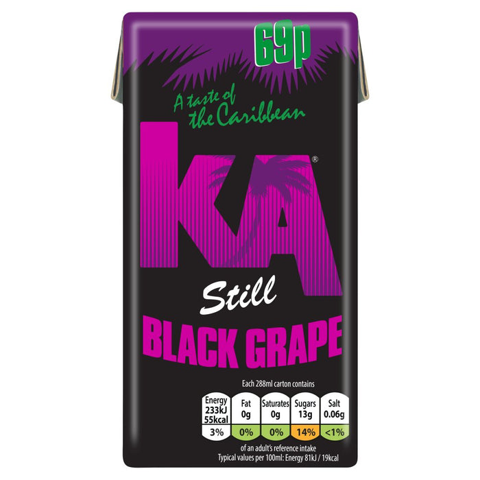 KA Still Black Grape Juice, 288ml (Case of 27)