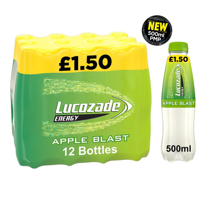 Lucozade Energy Drink Apple Blast 500ml (Case of 12)