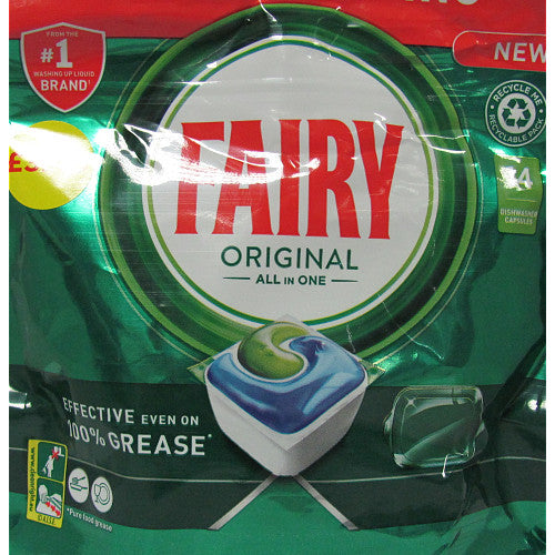 Fairy Original All In One Dishwasher Tablets 14 Capsules (Case of 6)