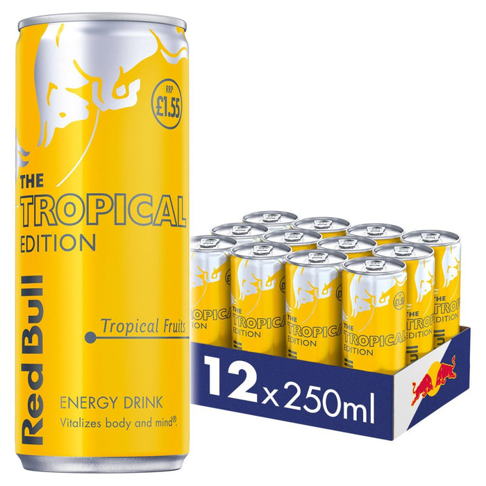 Red Bull Energy Drink, Tropical Edition PMP 250ml (Case of 12)