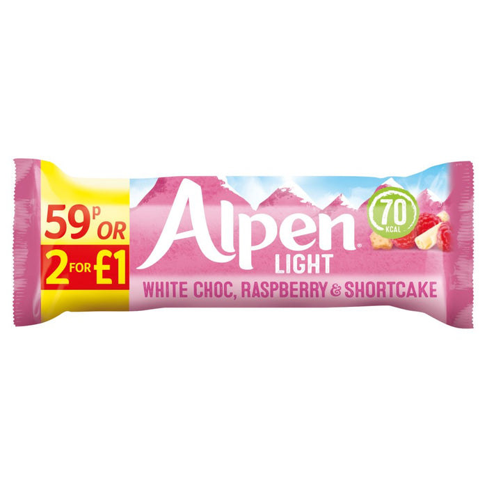 Alpen Light White Choc, Raspberry & Shortcake 19g (Case of 24)