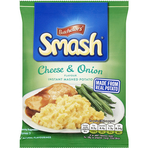 Batchelors Smash Cheese & Onion Instant Mash Potato 107g (Case of 9)