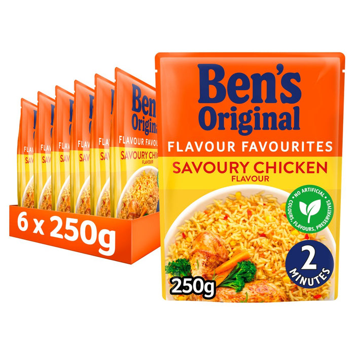 Bens Original Savoury Chicken Microwave Rice 250g (Box of 6)