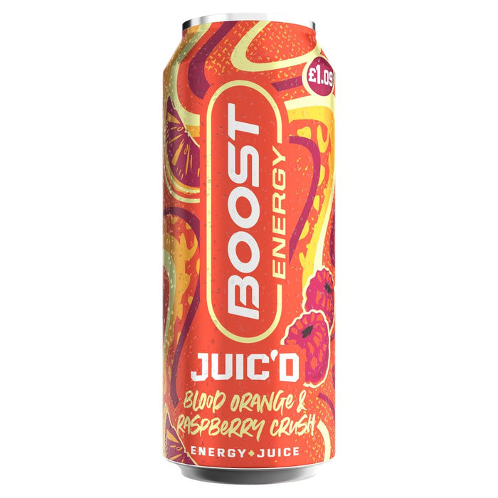 Boost Energy Juic'd Blood Orange & Raspberry Crush PMP 500ml (Case of 12)