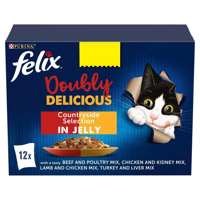 Felix Doubly Delicious Countryside Selection in Jelly PMP 12x100g (Case of 4)