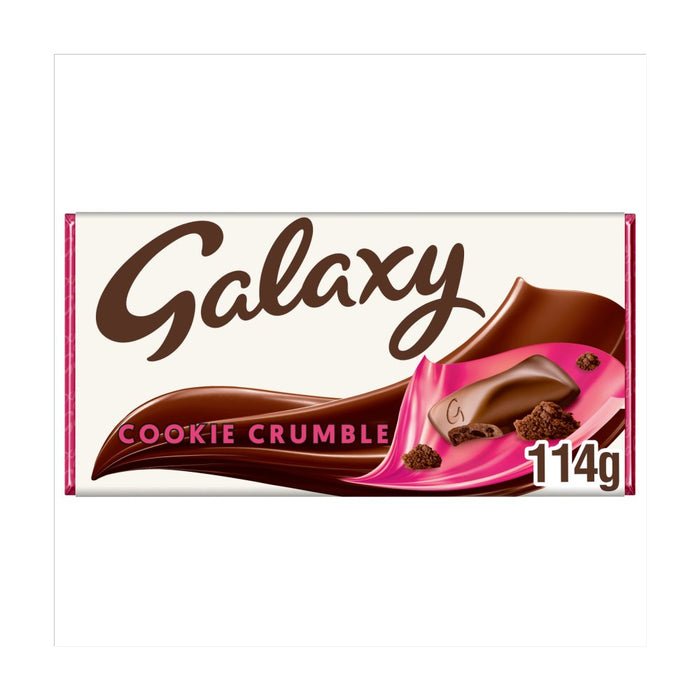 Galaxy Cookie Crumble & Milk Chocolate Block Bar PMP 114g (Box of 24)