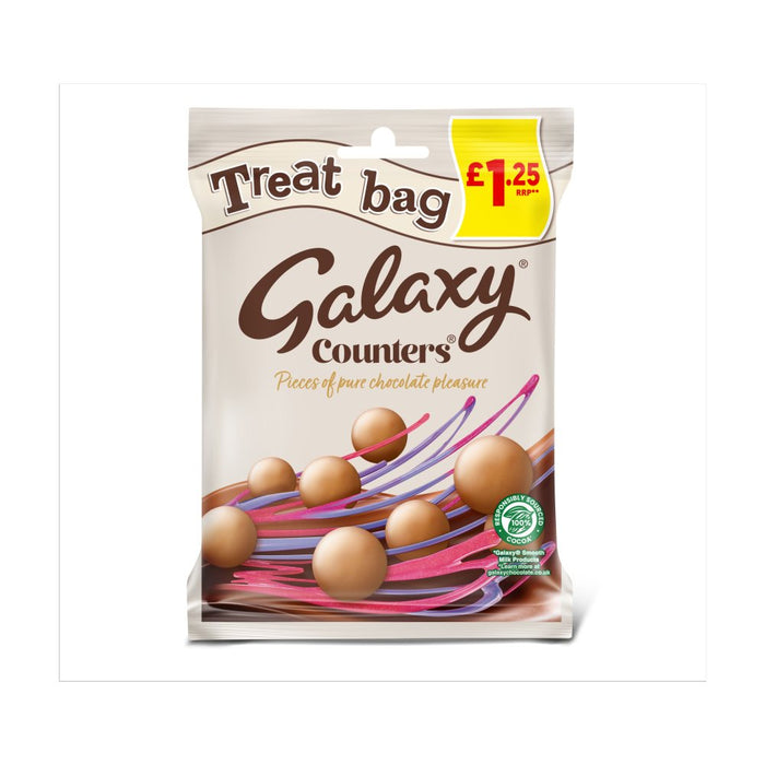 Galaxy Counters Milk Chocolate Buttons Treat Bag 78g (Box of 20)