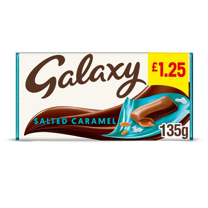 Galaxy Salted Caramel & Milk Chocolate Block Bar PMP 135g (Box of 24)