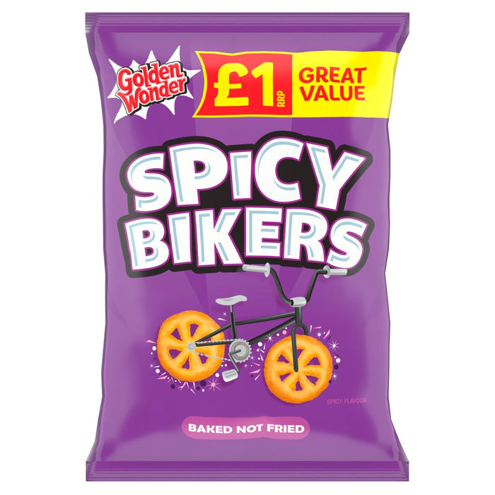 Golden Wonder Spicy Bikers Spicy Flavour Corn Snacks 50g (Box of 18)