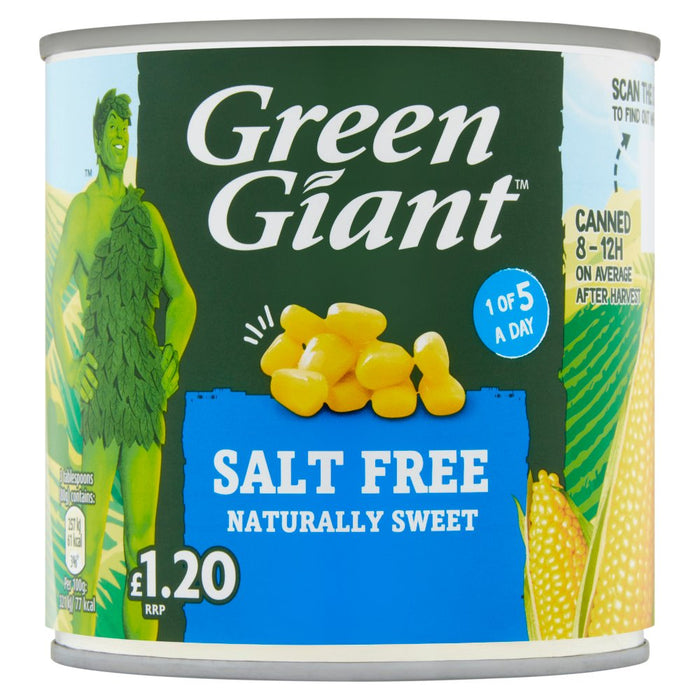 Green Giant Salt Free Sweetcorn 340g (Case of 12)