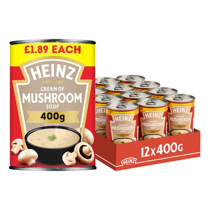 Heinz Cream of Mushroom Soup PMP 400g (Case of 12)