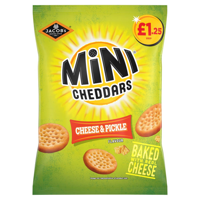 Jacob's Mini Cheddars Cheese & Pickle Snacks 90g (Box of 15)