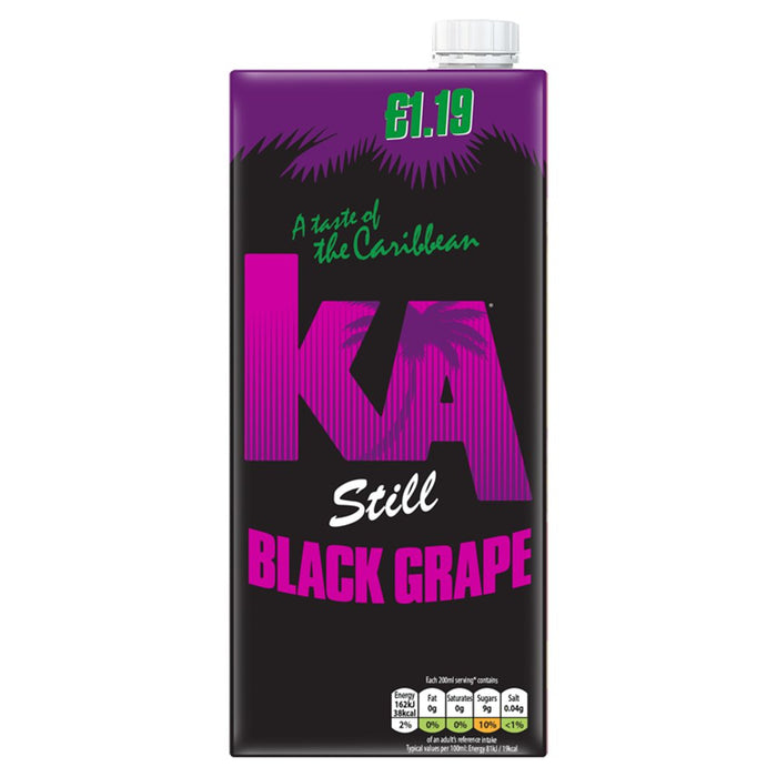 KA Still Black Grape Juice 1 Litre (Case of 12)