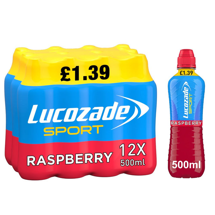 Lucozade Sport Drink Raspberry 500ml (Case of 12)