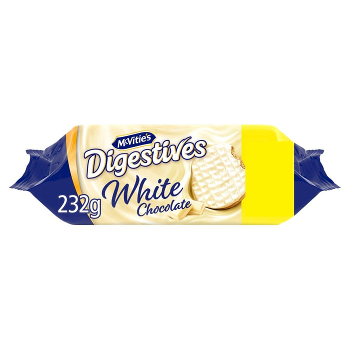 McVitie's Digestives White Chocolate PMP 232g (Box of 12)