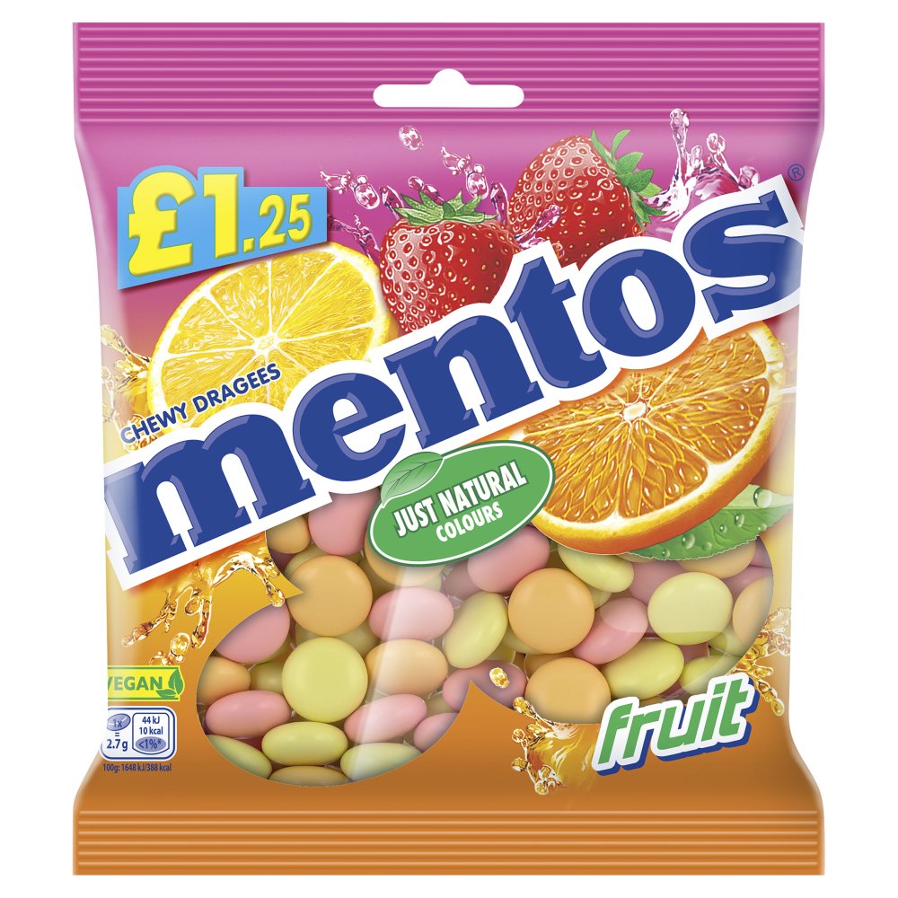 Mentos Fruit Bag PMP 135g (Box of 12) —
