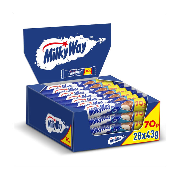 Milky Way Nougat & Milk Chocolate Snack Bar 43g (Box of 28)