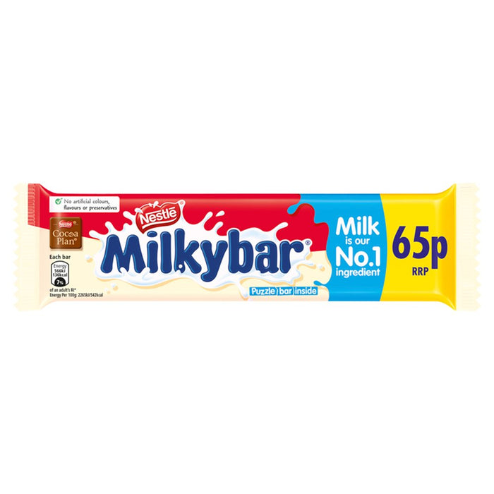 Milkybar White Chocolate Medium Bar, PMP 25g (Box of 40)