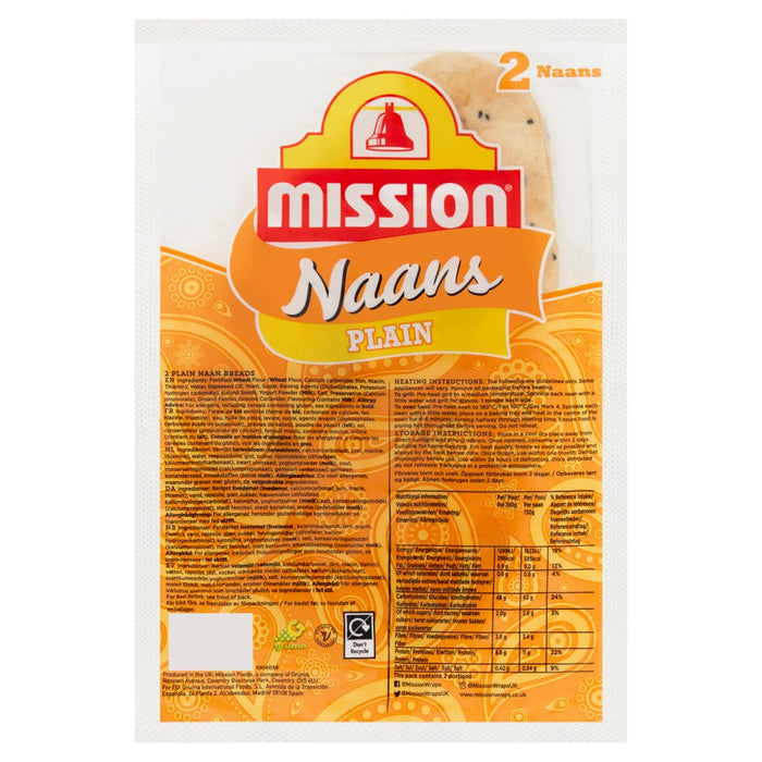 Mission 2 Plain Naan Breads