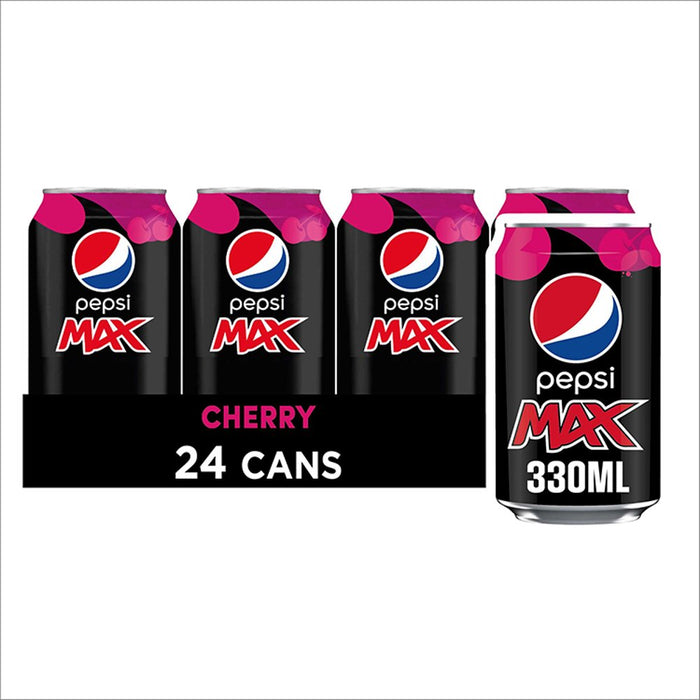 Pepsi Max Cherry No Sugar NON PMP 330ml (Case of 24)
