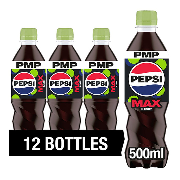 Pepsi Max Lime No Sugar PMP 500ml (Case of 12)