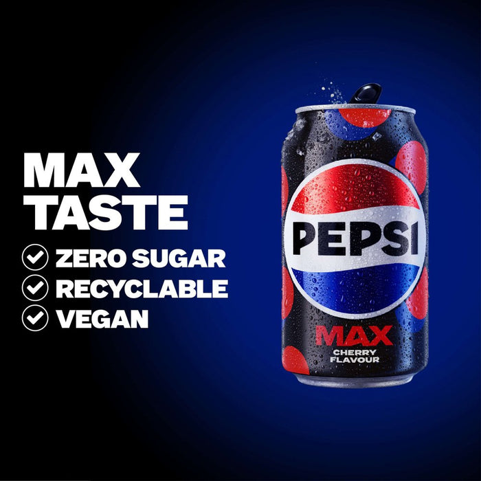 Pepsi Max Cherry No Sugar PMP 330ml (Case of 24)