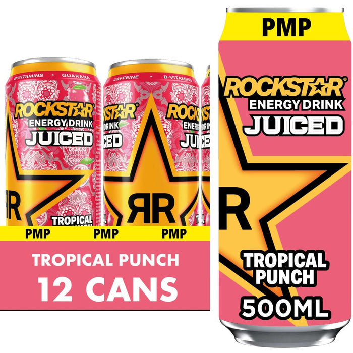 Rockstar Energy Drink Juiced Tropical Punch 500ml (Case of 12)
