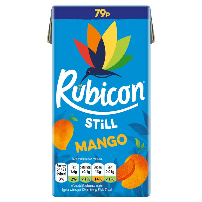 Rubicon Mango Exotic Juice PMP 288ml (Case of 27)