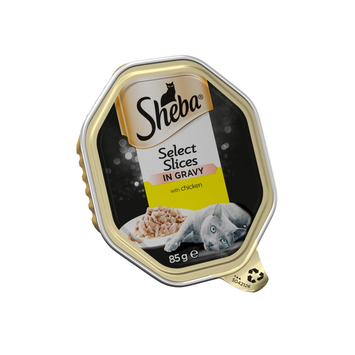 Sheba Select Slices Cat Food Tray with Chicken in Gravy 85g (Case of 22)