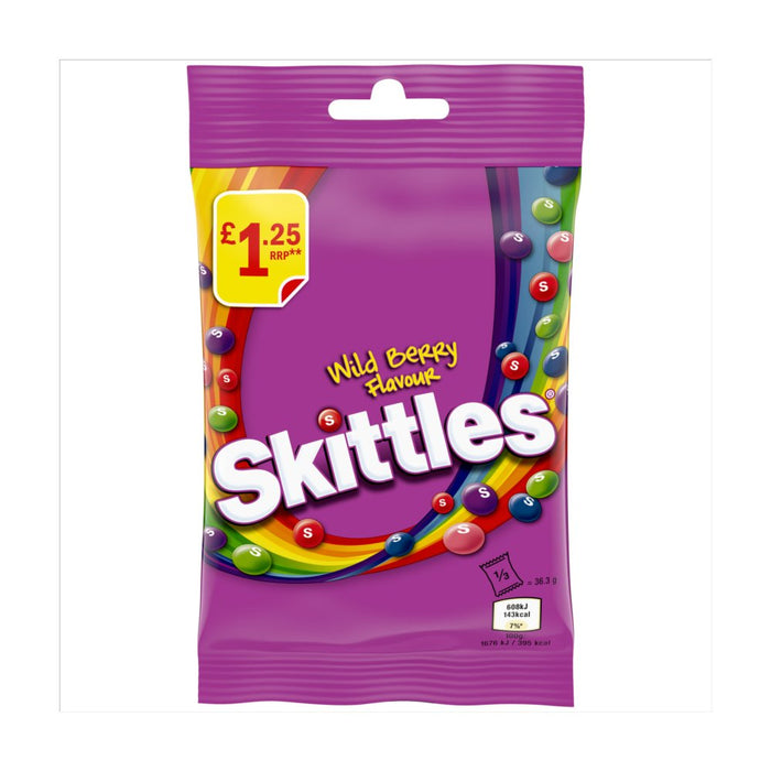Skittles Wild Berry Sweets Treat Bag 109g (Box of 14)