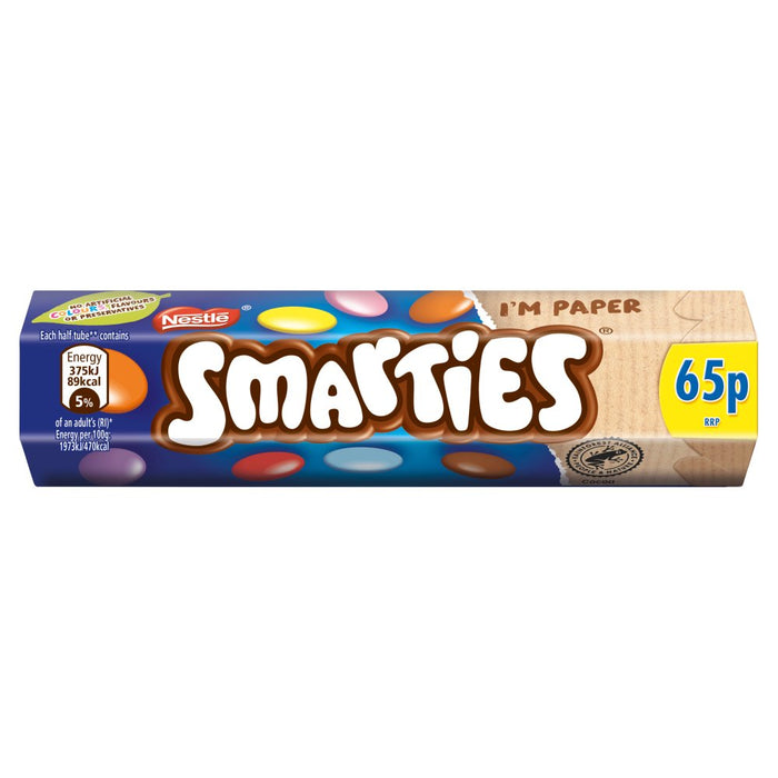 Smarties Milk Chocolate Tube 38g PMP (Box of 24)