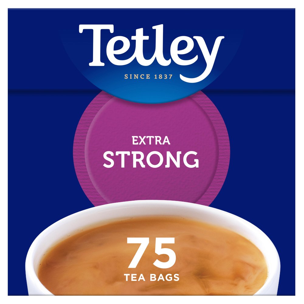 Tetley Extra Strong Tea Bags 75 per pack (Pack of 2)