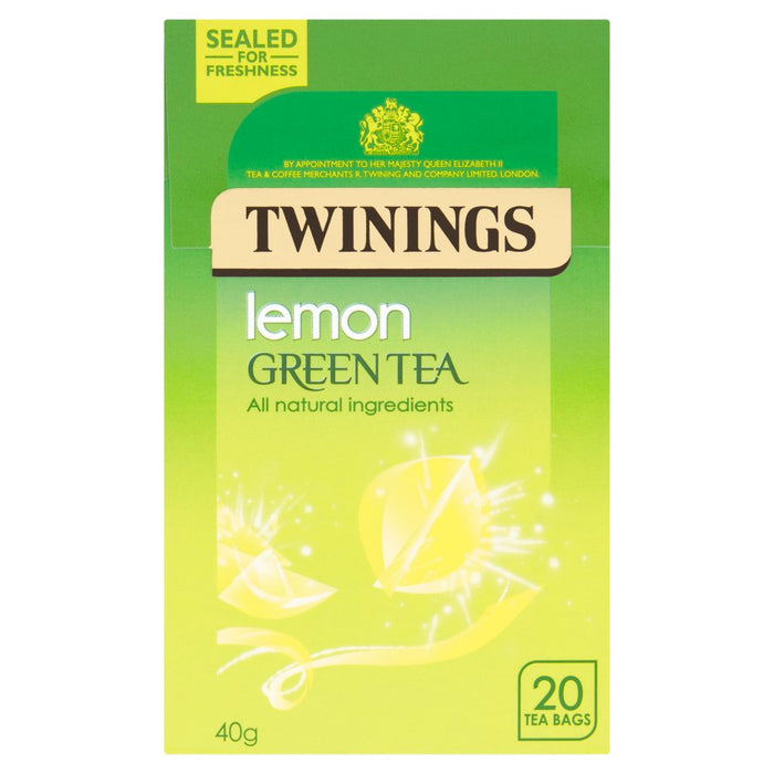 Twinings Lemon Green Tea 20 Tea Bags 40g (Case of 4)