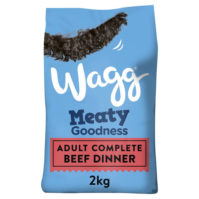 Wagg Meaty Goodness Adult Complete Beef Dinner Dry Dog Food 2kg (Case of 4)