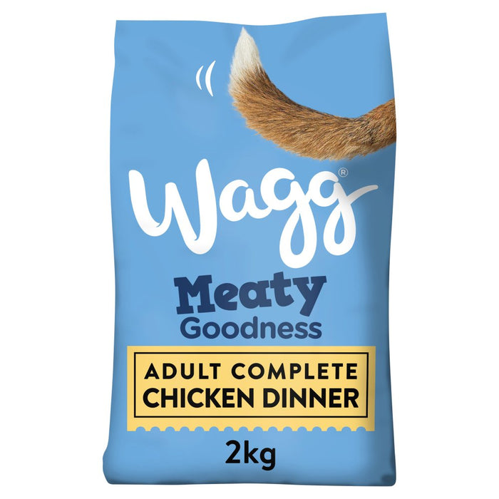 Wagg Meaty Goodness Adult Complete Chicken Dinner Dry Dog Food 2kg (Case of 4)