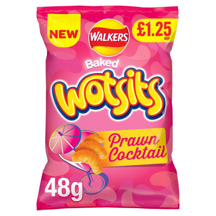 Walkers Baked Wotsits Prawn Cocktail Snacks Crisps (Box of 15)