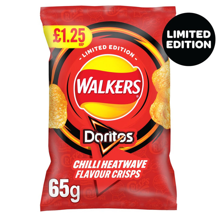 Walkers Doritos Limited Edition Chilli Heatwave Flavour Crisps 65g (Box of 15)