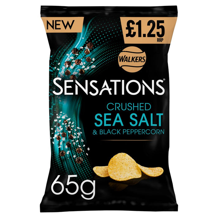 Walkers Sensations Salt & Black Peppercorn Sharing Crisps 65g (Box of 18)