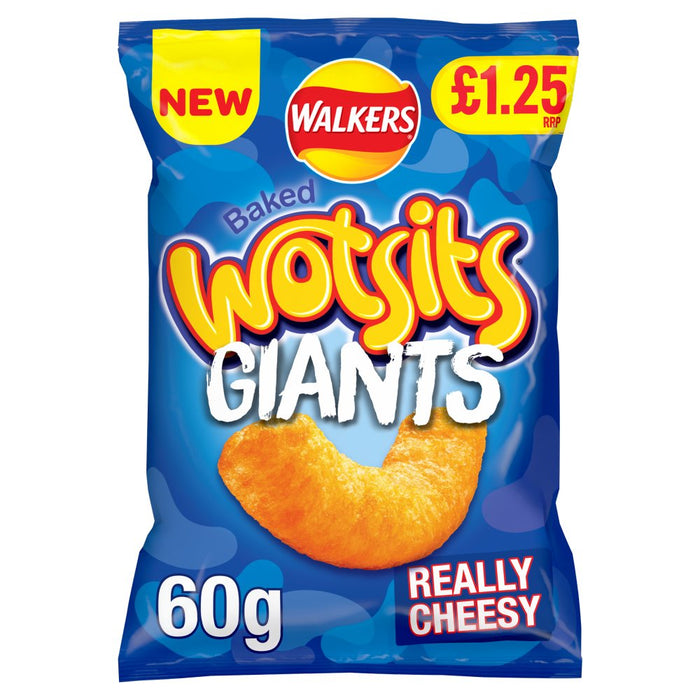 Walkers Wotsits Giants Really Cheesy Snacks Crisps  (Box of 15)