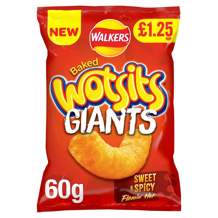 Walkers Wotsits Giants Sweet & Spicy Snacks Crisps (Box of 15)