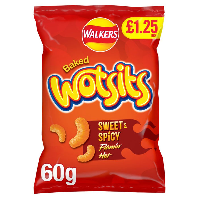 Walkers Baked Wotsits Sweet & Spicy Snacks Crisps (Box of 15)