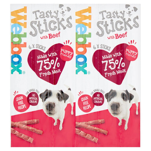 Webbox Dogs Delight 6 Tasty Sticks with Beef 
