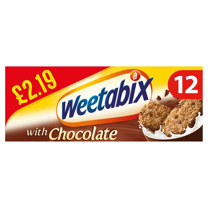 Weetabix 12 Biscuits with Chocolate  Case of 10 (Total 120 Biscuits)