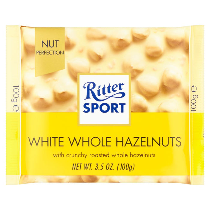 Ritter Sport White Whole Hazelnuts, 100g (Pack of 5)