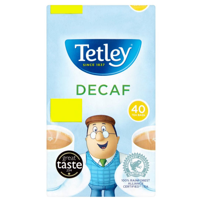 Tetley Decaf 40 Tea Bags PMP 125g (Case of 6)