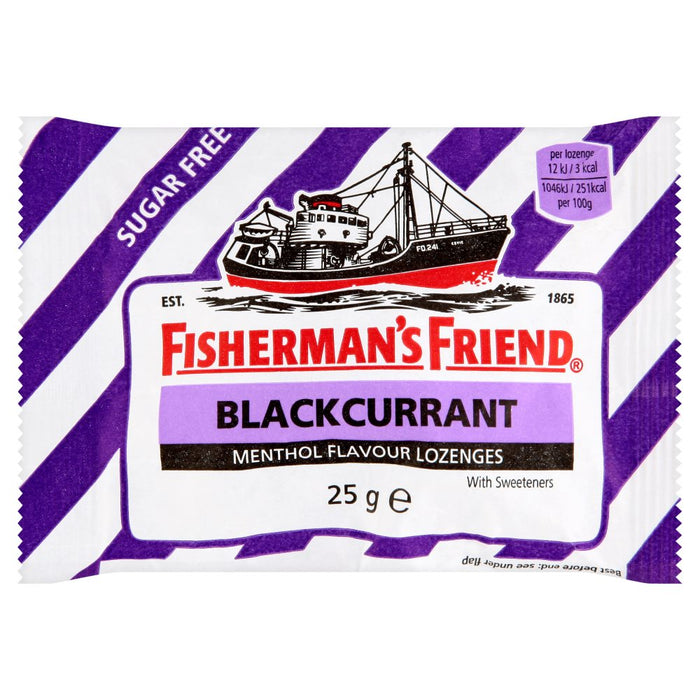 Fishermans Friend Blackcurrant Menthol Lozenges, 25g