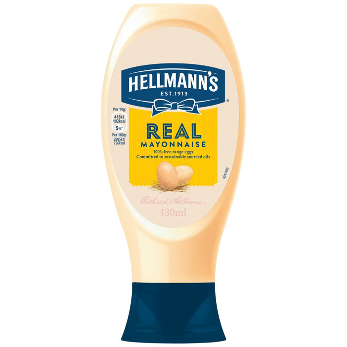 Hellmann's Real Squeezy mayonnaise, 430ml